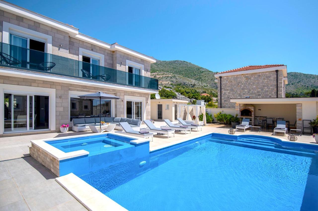 Luxury Villa Miriam With Private Pool And Jet Pool Near Dubrovnik Ivanica Exterior foto